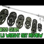 Fitness Gear 300 lb Olympic Weight Set Review, Home Gym Equipment Setup!!