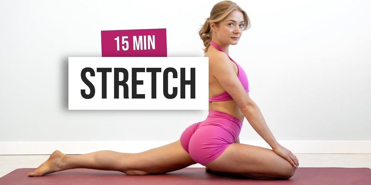 15 MIN FULL BODY STRETCH – For Rest Day, Improve Mobility & Flexibility, Follow Along Style