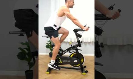 Soozier Stationary Magnetic Exercise Bike, Belt Drive Training Bicycle, Indoor Cardio Workout