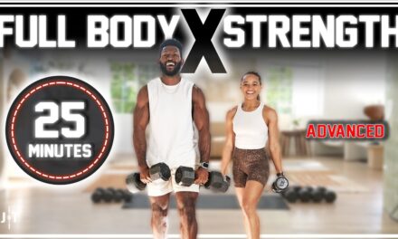 25 Minute Full Body Dumbbell Muscular-Endurance Workout [ Advanced Strength Training ]