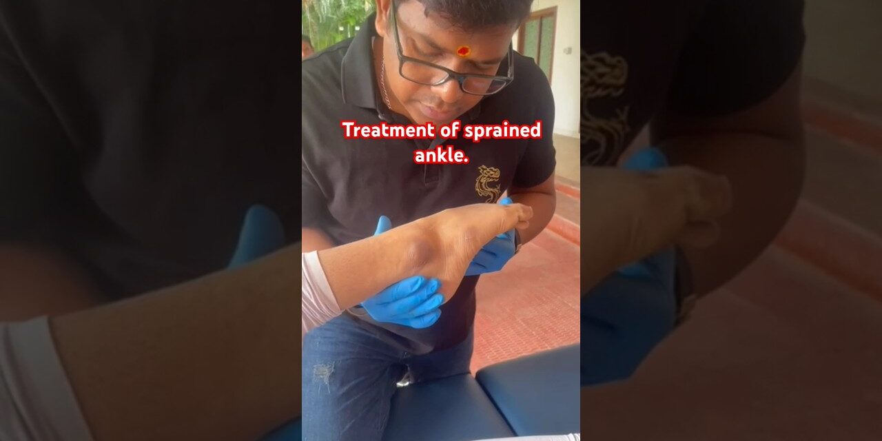 Chiropractic Treatment of sprained ankle. #drrajneeshkant #worldfamouschiropractor