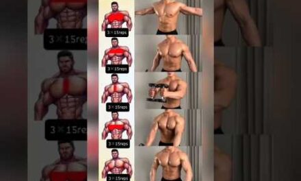 Home chest workout with dumbell