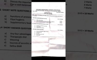 post basic bsc nursing question paper "Nutrition and Dietetics' first year #nutrition #nursing