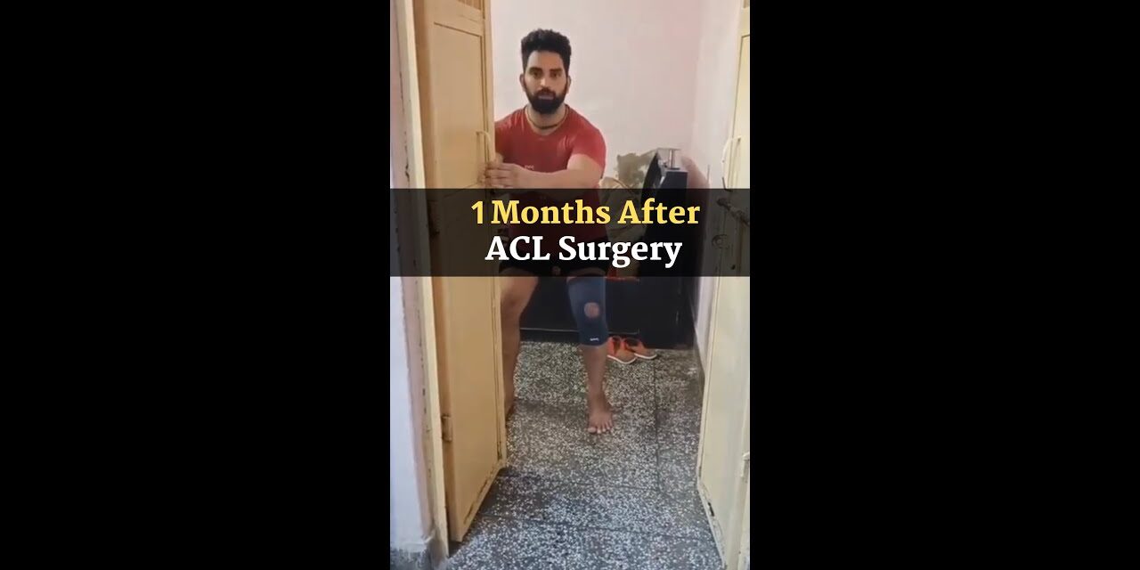 1 months After ACL Surgery with fibertape internal brace
