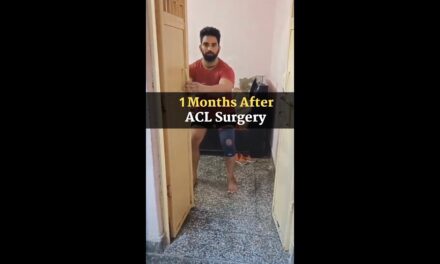 1 months After ACL Surgery with fibertape internal brace