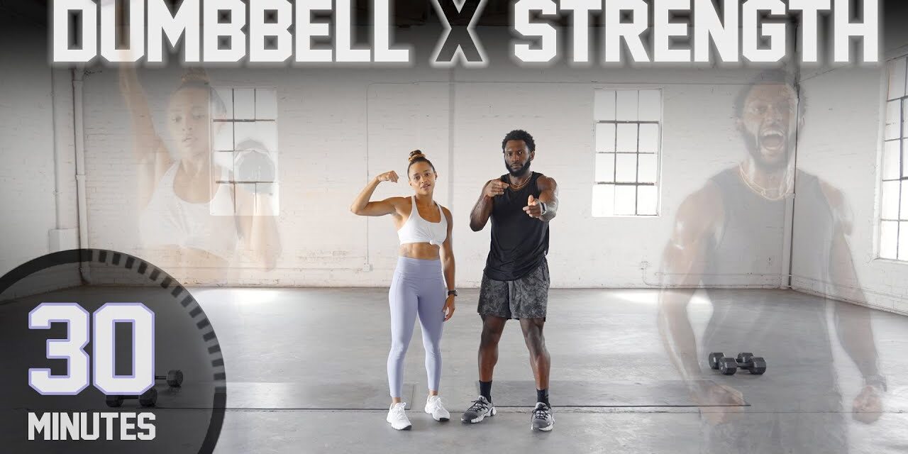 30 Minute Full Body Dumbbell Strength Workout [NO REPEAT]
