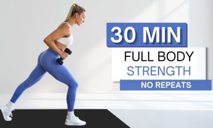 30 min FULL BODY STRENGTH WORKOUT | With Dumbbells (And Without) | No Repeats