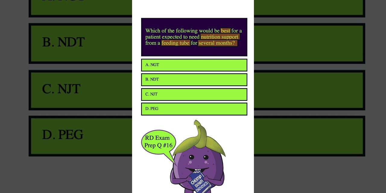 Chomp Down Dietetics: RD Exam Prep Question #16