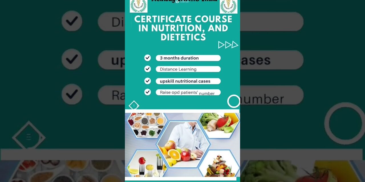 Nutrition & dietetics Distance learning courses by Medway IAMHS India