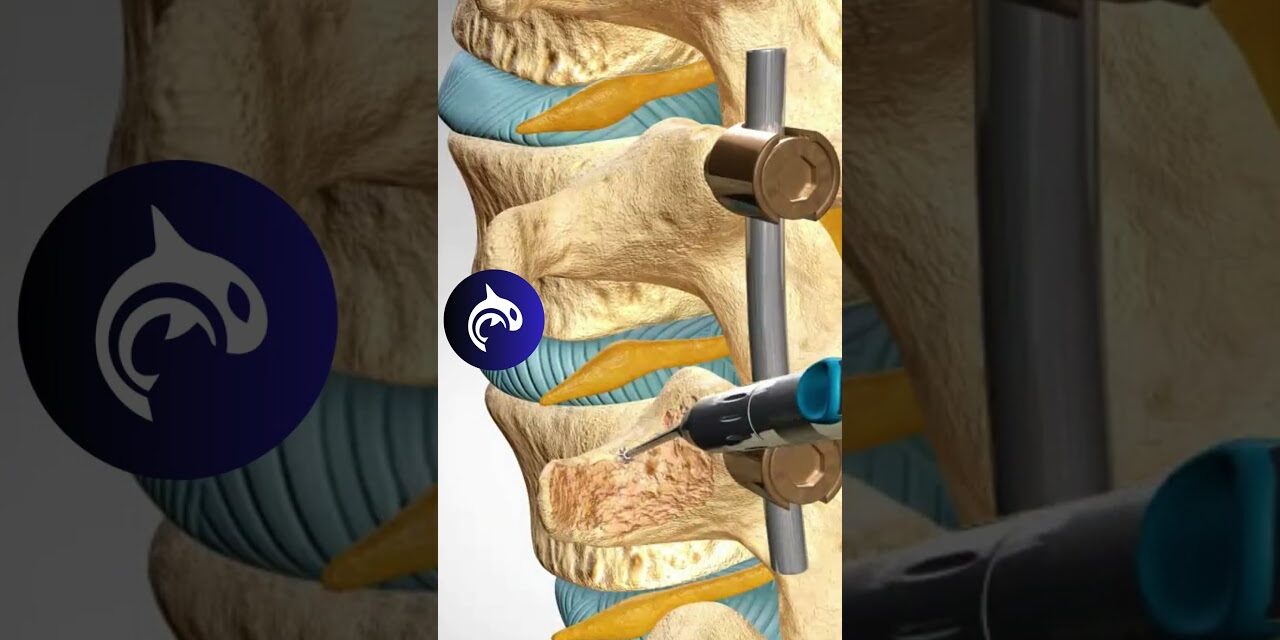 See how a Lumbar Fusion of the Spine works in 3D animation #backpain #stem #spine