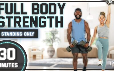 30 Minute Full Body Dumbbell Strength Workout [All Standing/No Repeat]