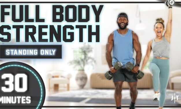 30 Minute Full Body Dumbbell Strength Workout [All Standing/No Repeat]